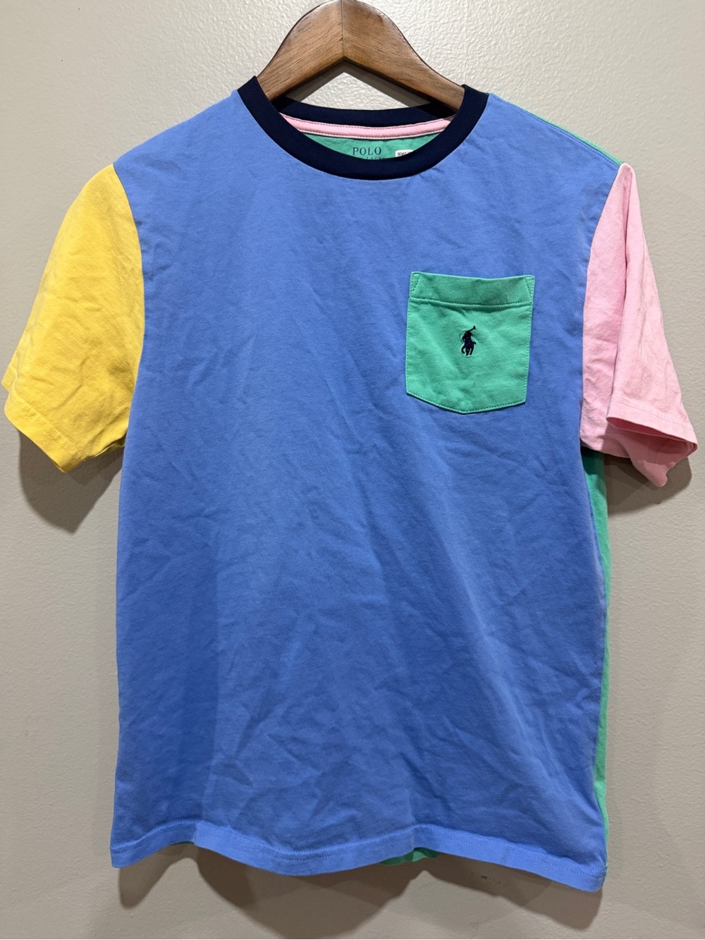 Polo Ralph Lauren Colorblock Pocket Tee size Kids Large 14-16